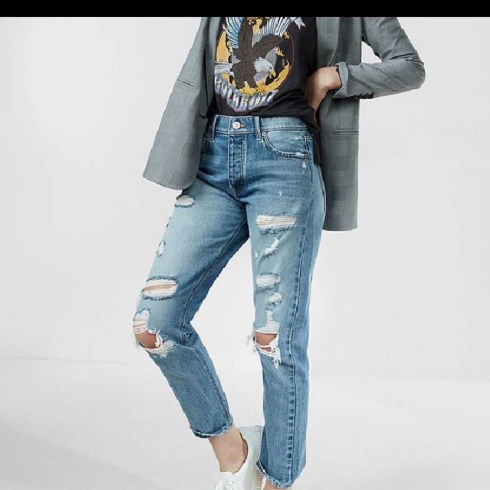 ZARA Dostressed boyfriend jeans